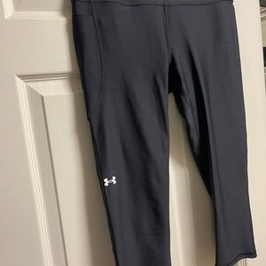 Women UA Heatgear Compression Crop Leggings